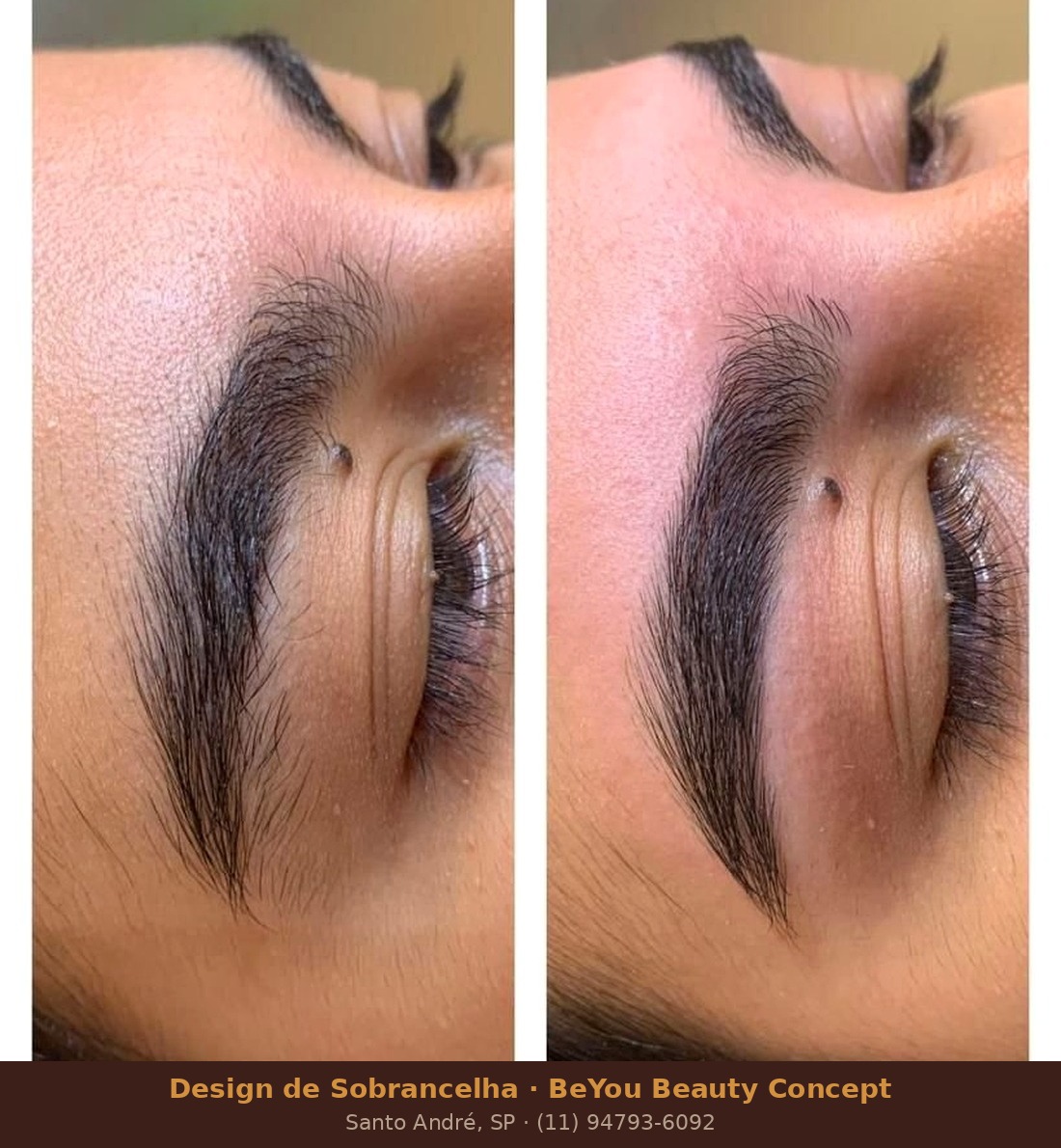 Antes e depois design de sobrancelha – BeYou Santo André