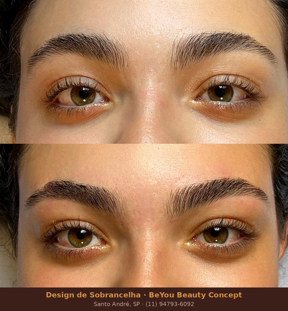 Antes e depois design de sobrancelha – BeYou Santo André