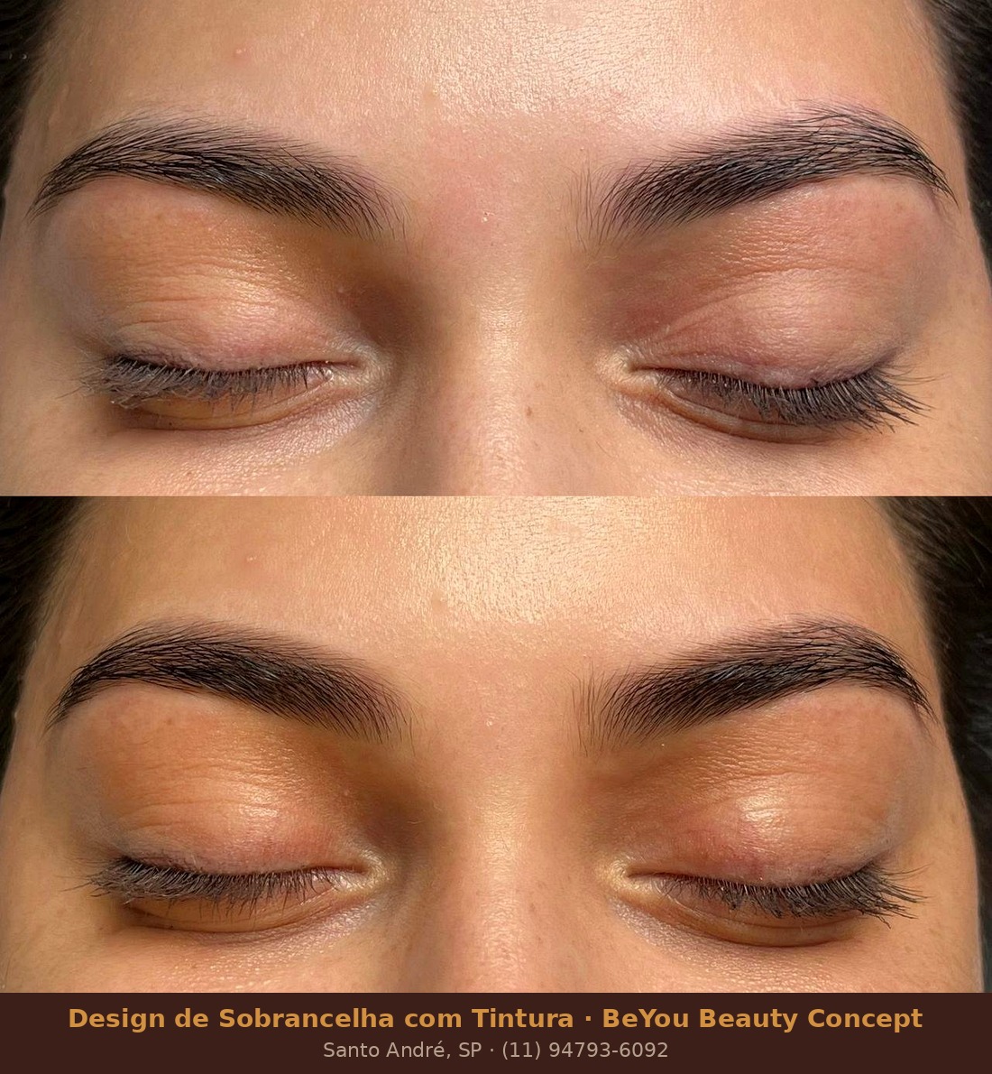 Antes e depois design com tintura – BeYou Santo André