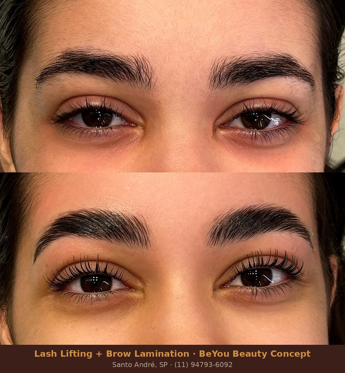 Antes e depois lash lifting + brow lamination – BeYou Santo André