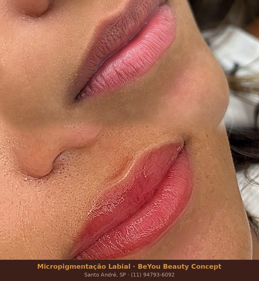 Antes e depois micropigmentação labial – BeYou Santo André